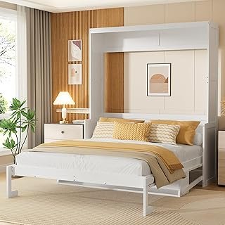 Queen Size Murphy Bed with Storage Shelf & Support Plate for Adult,Girls...