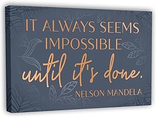 Inspirational Wall Art Canvas Poster for Bedroom, Office, Living Room - ...