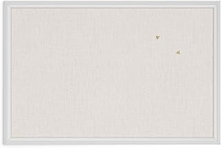 U Brands Farmhouse Linen Bulletin Board, 30