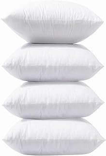 LANE LINEN 4 Pack 18x18 White Throw Pillow Inserts for Decorative Pillow...
