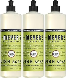 MRS. MEYER'S CLEAN DAY Liquid Dish Soap, Biodegradable Formula, Lemon Ve...