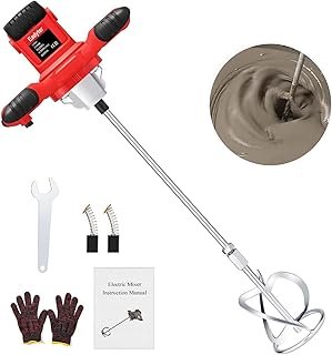 Cement Mixer, Handheld Electric Concrete Mixer, Portable Mortar Mixer wi...