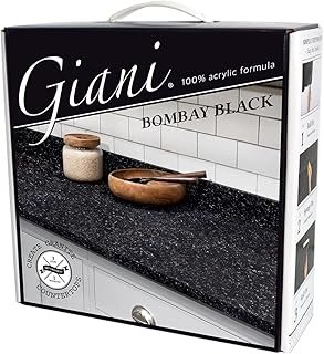 Giani Granite Countertop Paint Kit 2.0-100% Acrylic (Bombay Black)