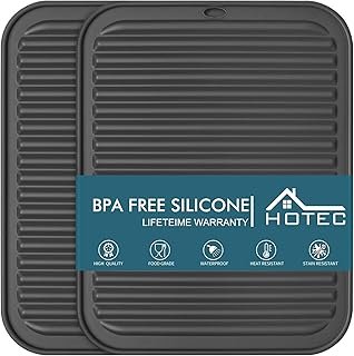 HOTEC BPA Free Silicone Trivets for Hot pots and Pans, 446℉ Heat Resista...