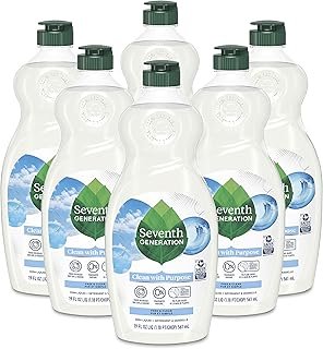 Seventh Generation Dish Liquid Soap Free & Clear liquid soap Pack of 6 D...