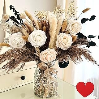 100pcs Artificial Flowers Arrangement With Vase Included, Dining Table C...