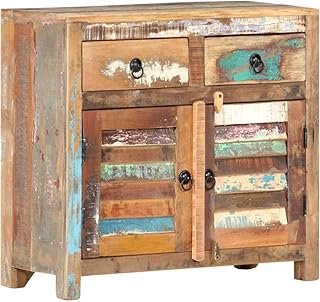 vidaXL Solid Reclaimed Wood Sideboard with ic Bohemian Style, 27.6