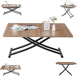 Multifunctional Folding Table, Lift Top Coffee Table Convertible to Dini...
