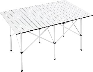 EVER ADVANCED Camping Table, Fold up Lightweight, 4-6 Person Portable Ro...