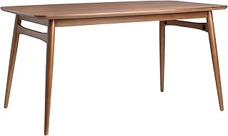 Walker Edison Mid-Century Modern Solid Wood Tapered-Leg Dining Table, 59...