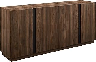 Walker Edison Liss Contemporary 4-Door Minimalist Sideboard, 70 Inch, Da...