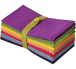 COTTON CRAFT Multicolor Cloth Napkins - Set of 12 Pure Cotton Everyday L...