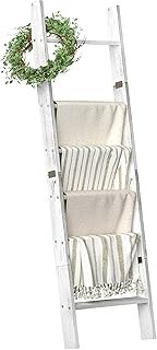 Honest Blanket Ladders for The Living Room, 6-Tier Blanket Holder, Wall-...