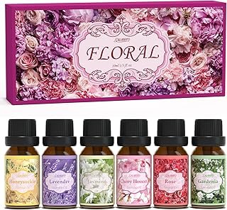 SALUBRITO Floral Fragrance Oils Set, Essential Oils for Diffuser & Candl...