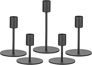 smtyle Halloween Black Candlestick Holders Metal Taper Candle Holders Se...