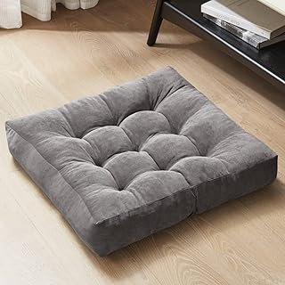 Degrees of Comfort Meditation Floor Pillow, Square Large Pillows Seating...