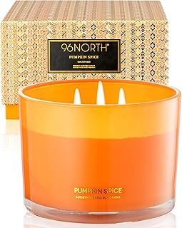 96NORTH Luxury Pumpkin Soy Candle | Large 3 Wick Jar Candle | Halloween ...