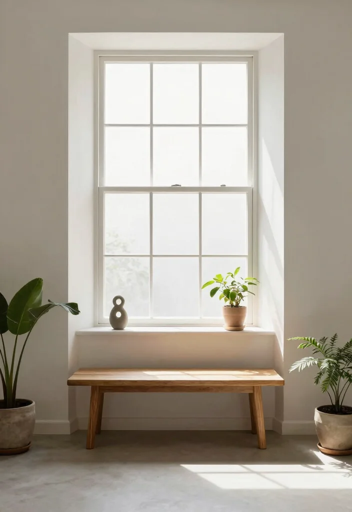 16 Bay Window Ideas for Living Room Furniture Layout - 10. Minimalist Approach 1