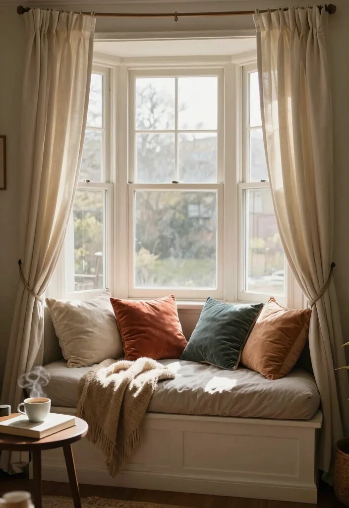 16 Bay Window Ideas for Living Room Furniture Layout - 7. Daybed Delight 1