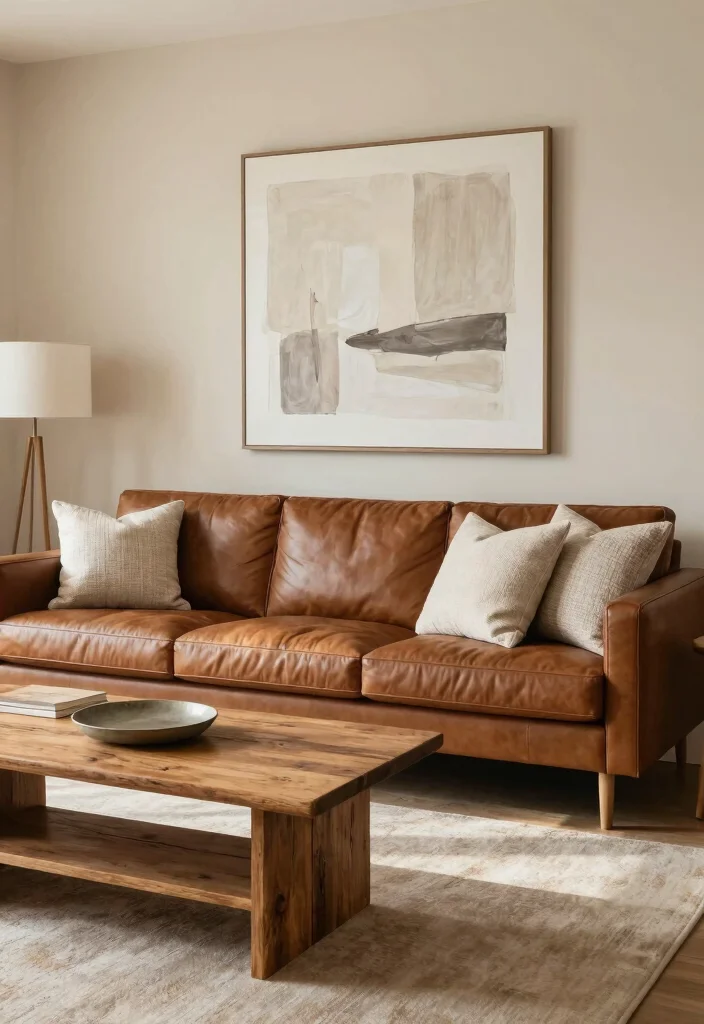 16 Brown Furniture Living Room Decor Ideas - 9. Neutral Color Schemes 1