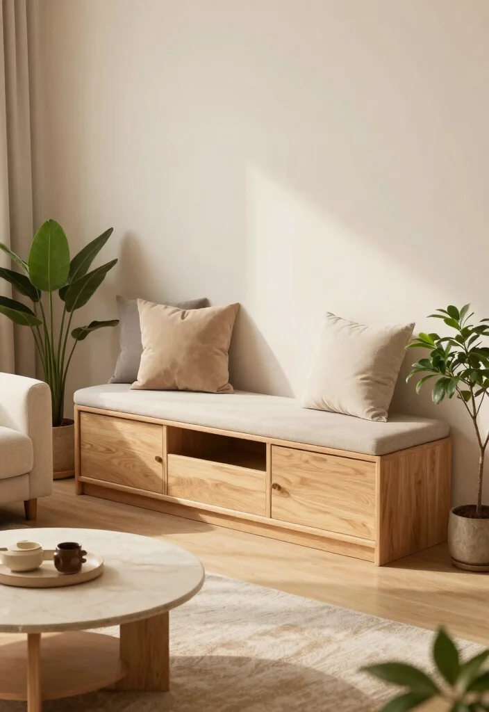 16 Furniture Ideas for Small Living Rooms - 7. Storage Benches: Stylish & Functional 1