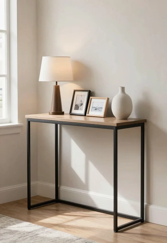 16 Furniture Ideas for Small Living Rooms - 8. Console Tables: Narrow Yet Versatile 1