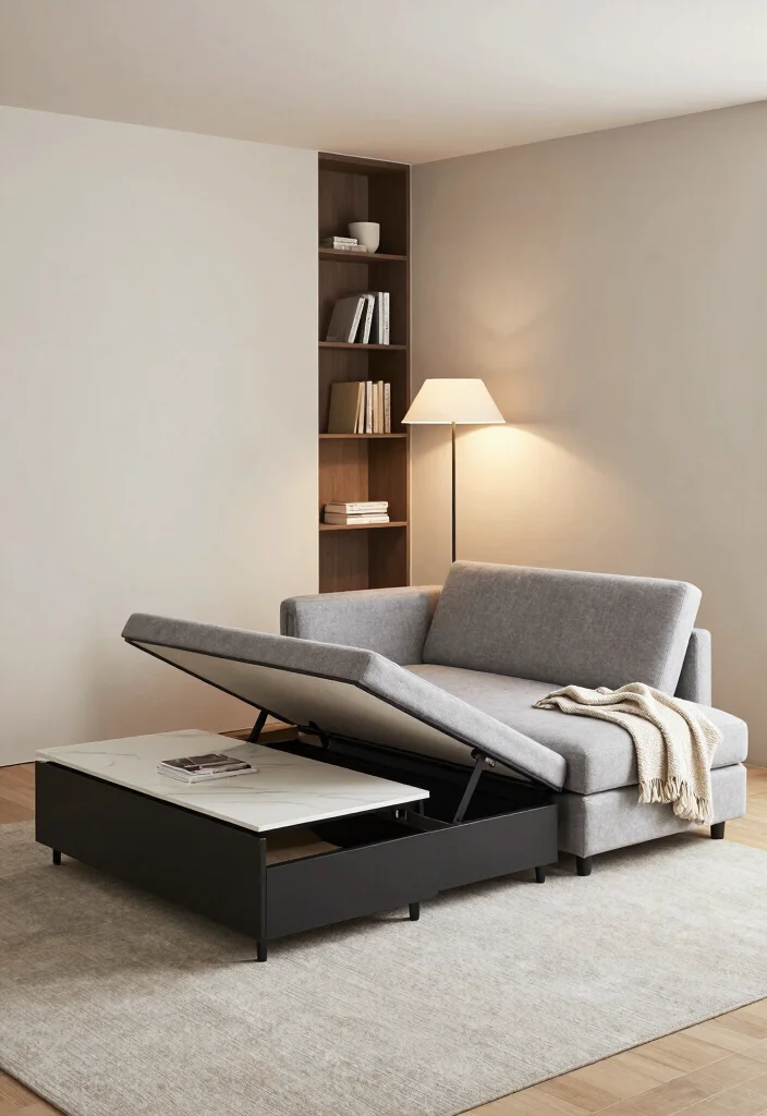 16 Furniture Set Up Tips for Living Room Layout - 1. Embrace Multi-Functional Furniture 1