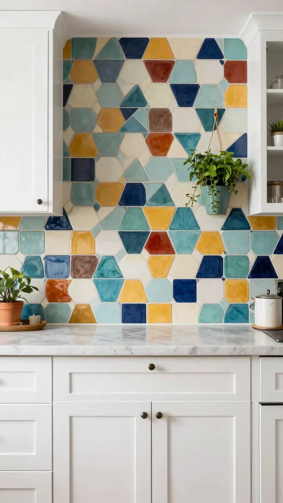 16 Kitchen Tile Design Ideas: Patterns, Colors & Installation Tips - 13. Unique Shapes and Sizes 1