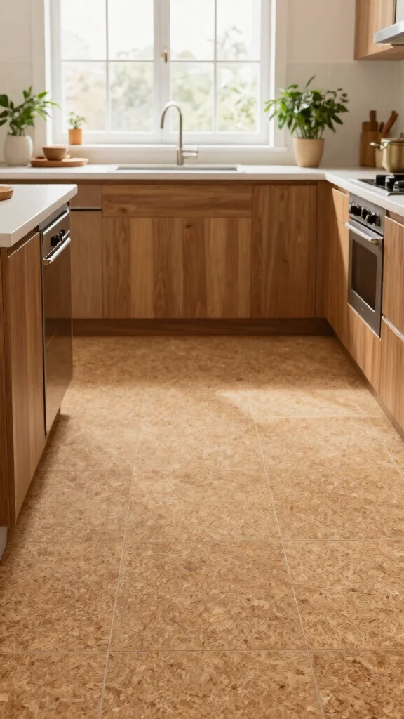 16 Kitchen Tile Design Ideas: Patterns, Colors & Installation Tips - 15. Eco-Friendly Cork Tiles 1