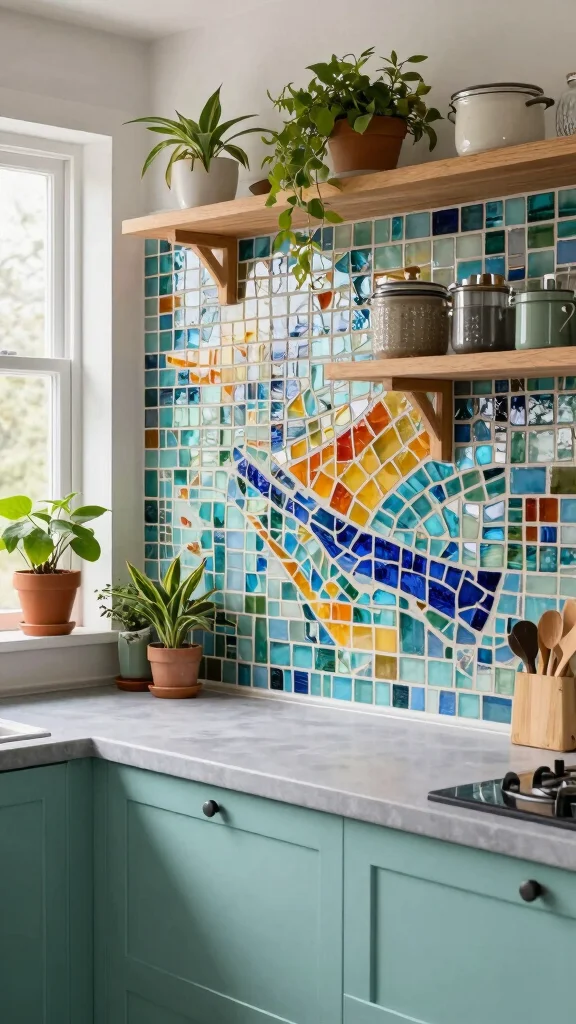 16 Kitchen Tile Design Ideas: Patterns, Colors & Installation Tips - 3. Mosaic Tile Designs 1