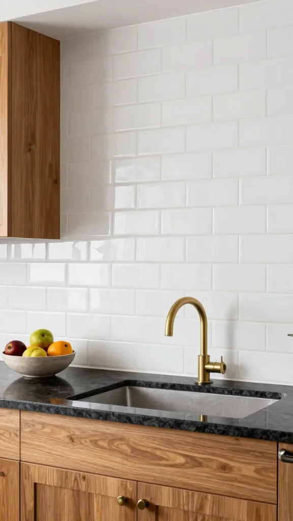 16 Kitchen Tile Design Ideas: Patterns, Colors & Installation Tips - 5. Timeless White Subway Tiles 1