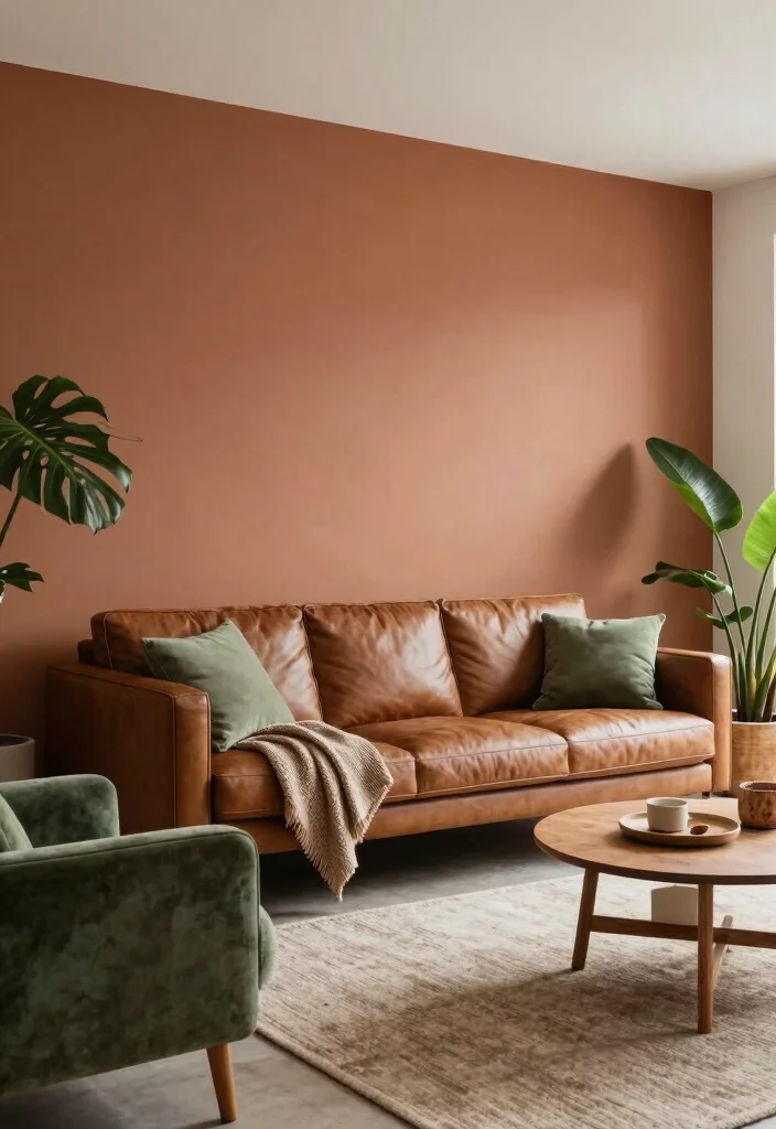 16 Living Room Decor Ideas with Brown Furniture - 2. Embrace Earthy Color Palettes 1