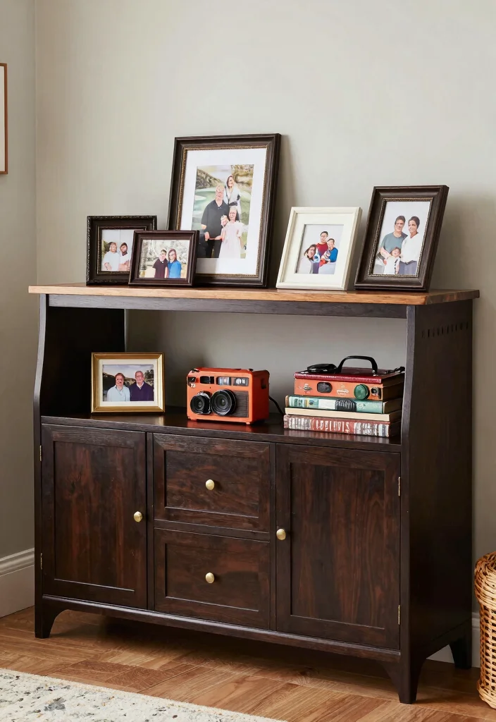 16 Living Room Ideas with Dark Brown Furniture - 16. Personalized Touches 1