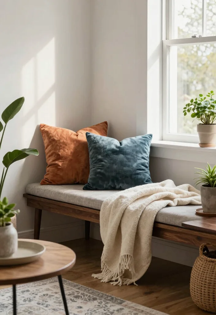 16 Living Room with Dark Wood Furniture Inspiration - 6. Dark Wood Benches and Seating 1