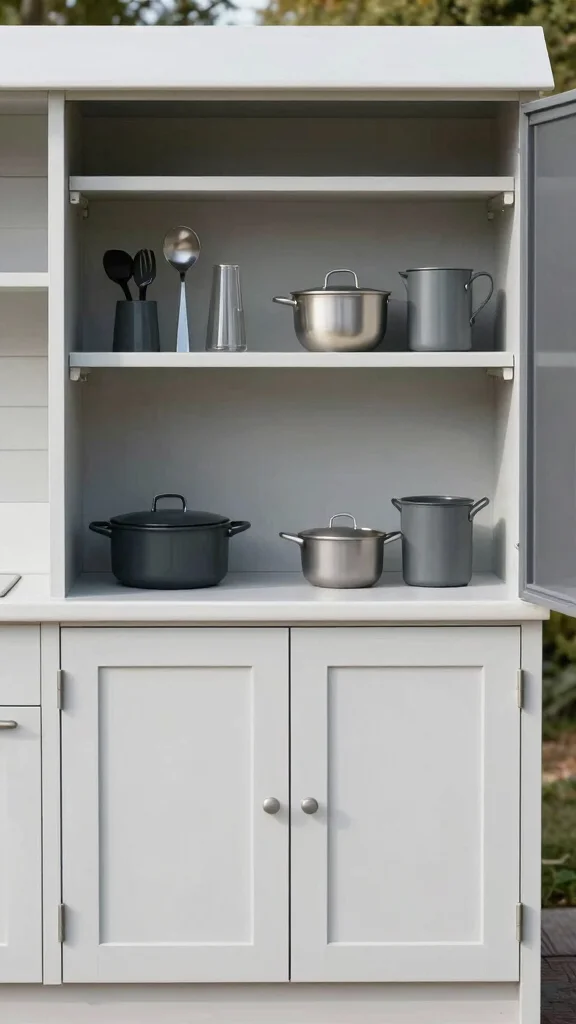16 Outdoor Kitchen Design Ideas: Extend Your Living Space - 15. Outdoor Storage Solutions 1