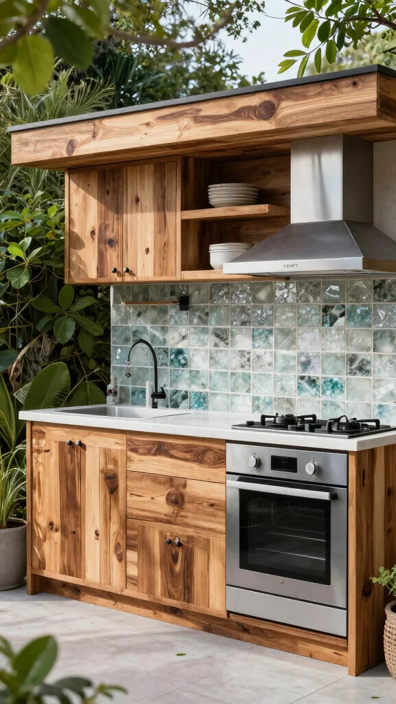 16 Outdoor Kitchen Design Ideas: Extend Your Living Space - 7. Sustainable Materials and Appliances 1