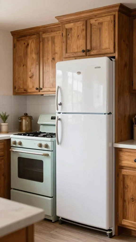 16 Rustic Kitchen Design: Charming Ideas for a Cozy Space - 10. Farmhouse-Inspired Appliances 1