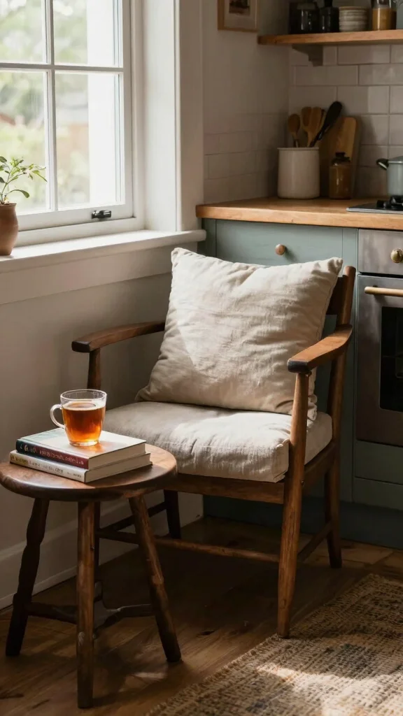 16 Rustic Kitchen Design: Charming Ideas for a Cozy Space - 16. Create Cozy Nooks 1