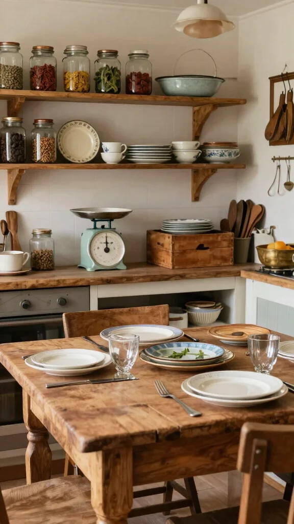 16 Rustic Kitchen Design: Charming Ideas for a Cozy Space - 3. Vintage Accents 1