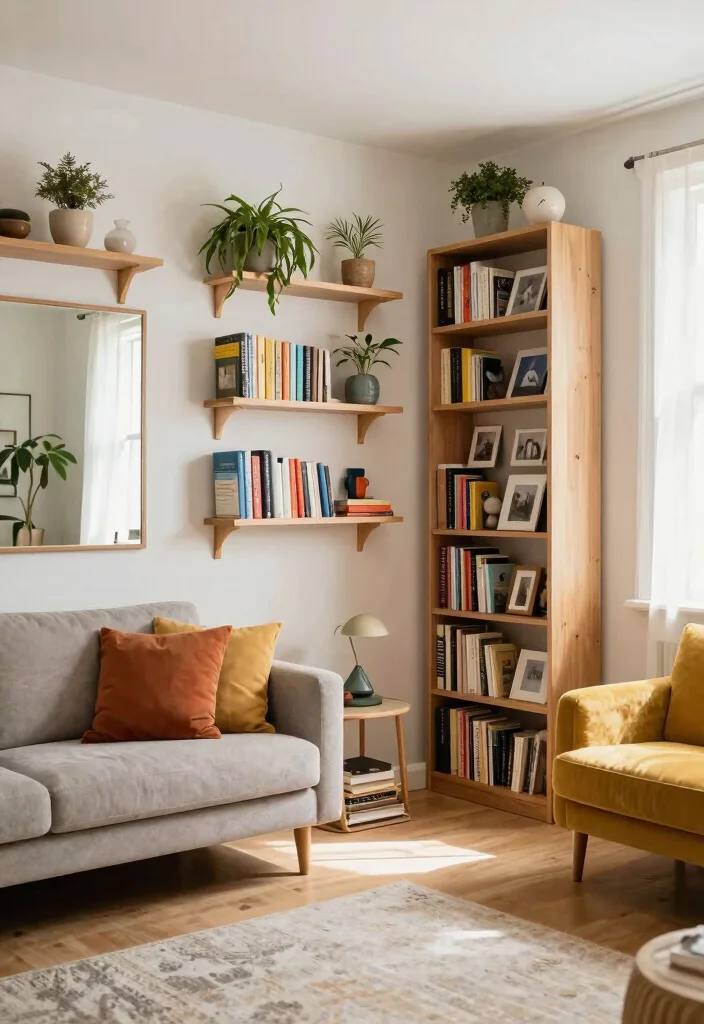 16 Ways to Place Furniture in Living Room Effectively - 3. Utilize Vertical Space 1