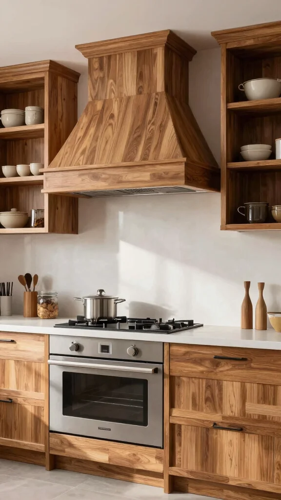 16 Wooden Kitchen Design Ideas: Warm Natural Materials - 10. Integrated Wooden Elements 1