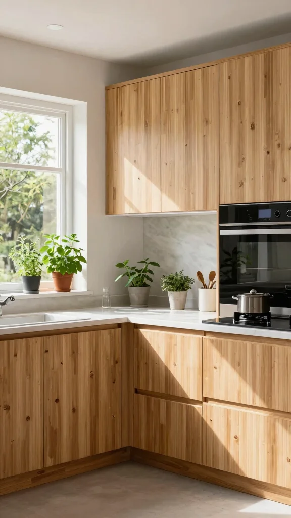 16 Wooden Kitchen Design Ideas: Warm Natural Materials - 6. Eco-Friendly Materials in Smart Designs 1