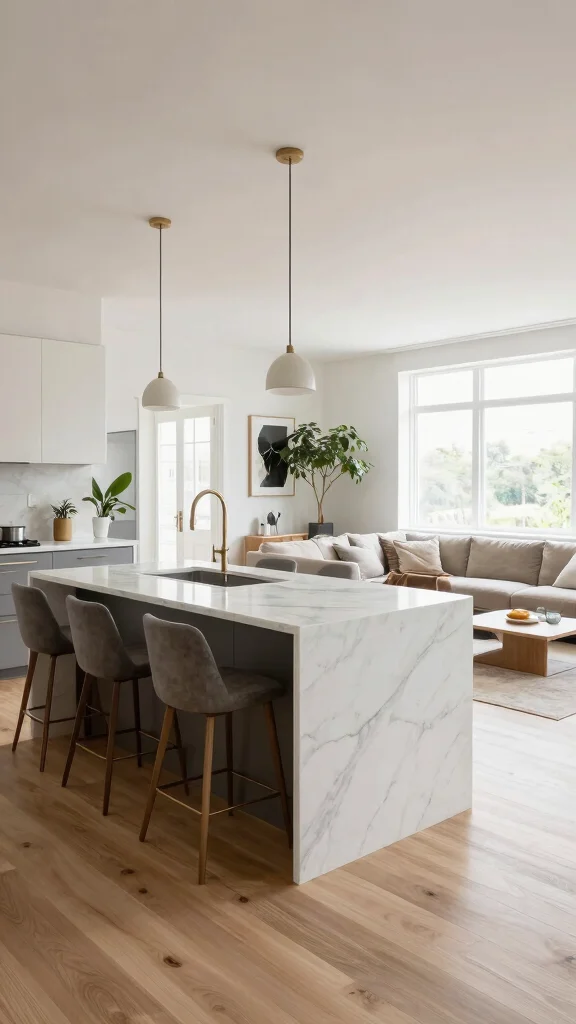 17 Big Kitchen Ideas: How to Design a Grand Modern Kitchen - 1. Open Concept Layout 1