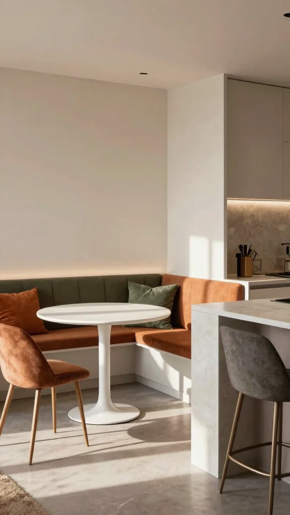 17 Big Kitchen Ideas: How to Design a Grand Modern Kitchen - 14. Integrated Seating Solutions 1