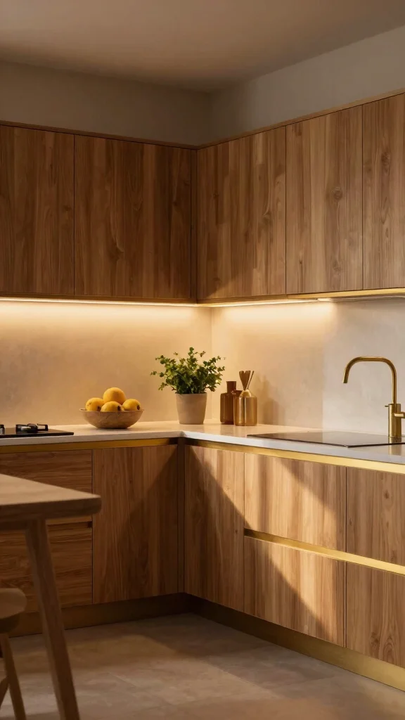 17 Big Kitchen Ideas: How to Design a Grand Modern Kitchen - 15. The Glow of Warm Finishes 1