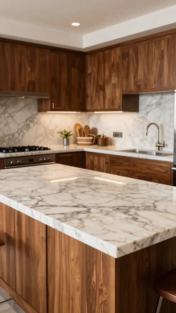 17 Big Kitchen Ideas: How to Design a Grand Modern Kitchen - 6. Stylish Countertops 1