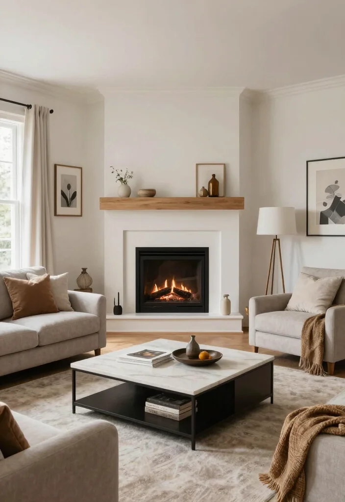 17 Corner Fireplace Living Room Layout Ideas and Furniture Arrangement - 12. Multi-Functional Furniture 1