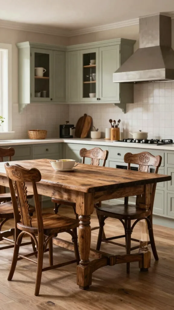 17 French Country Kitchen Design Ideas: Rustic European Charm - 13. Timeless Furniture Pieces 1