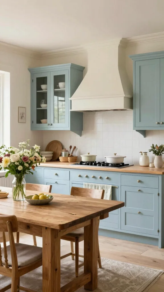 17 French Country Kitchen Design Ideas: Rustic European Charm - 3. Soft Color Palettes 1