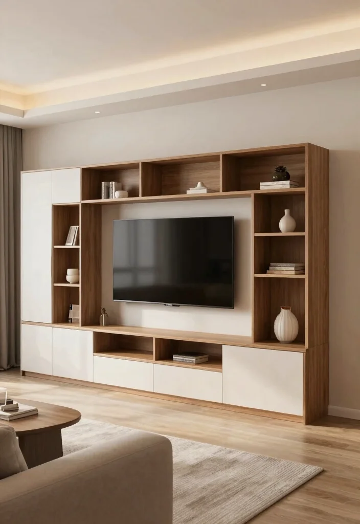 17 Furniture Design Ideas for Living Room TV Units - 13. Modular Units 1